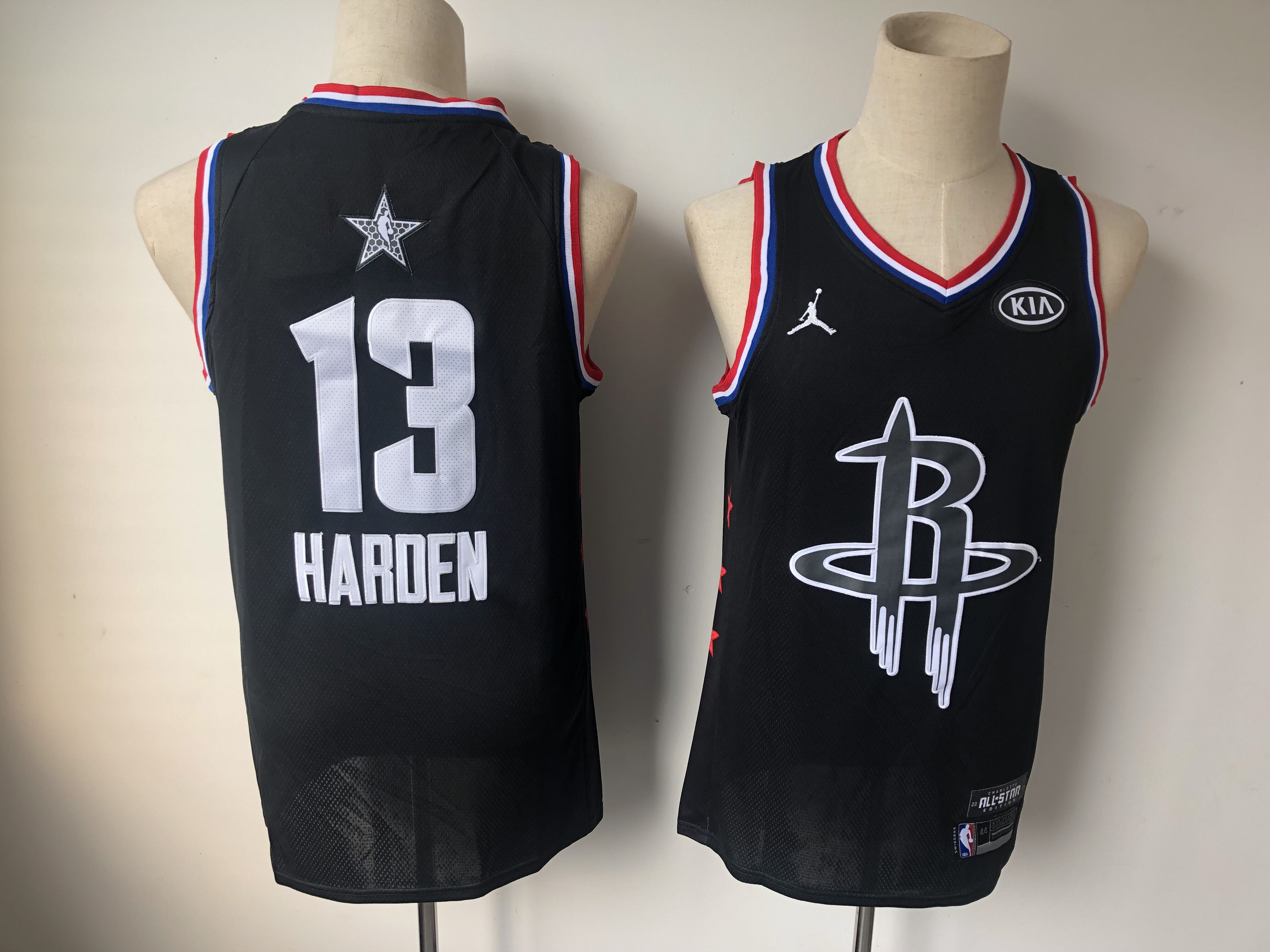 Men Houston Rockets #13 Harden Black 2019 All Star NBA Jerseys